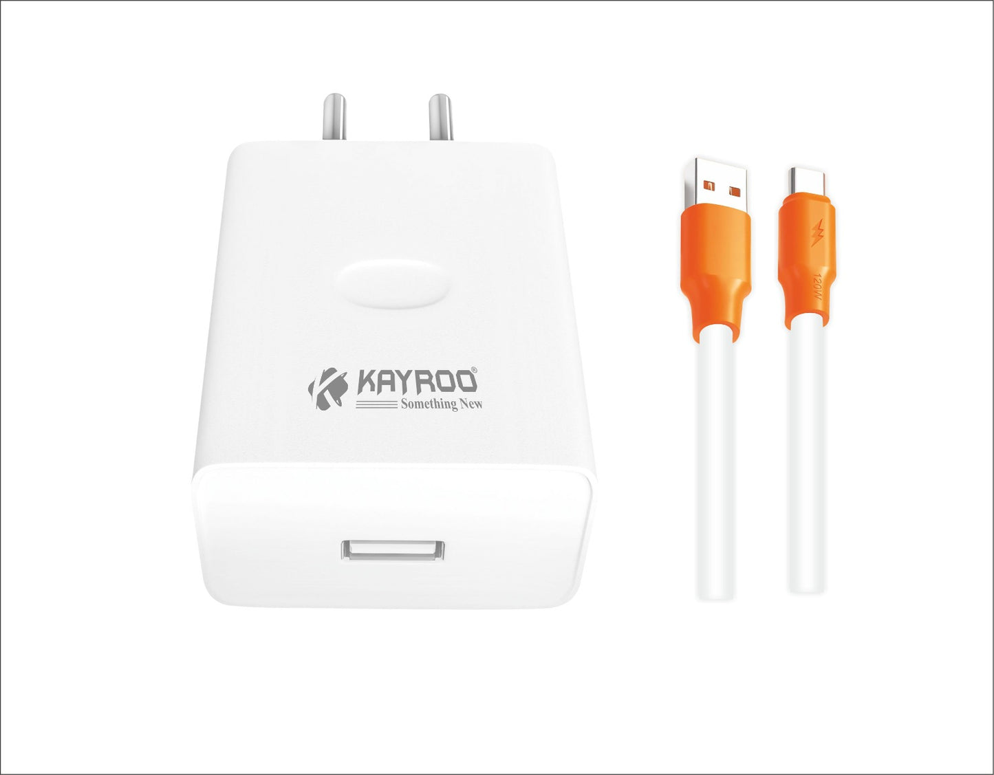 Kayroo TC-308 65W Fast Charger Adapter USB Type-A Dock for Oneplus 12/12R/11/11 Series, Vivo V30/V30 pro/40/40pro/23/23 Pro,Samsung M Series, Mi, Redmi, Xiaomi, Oppo, Vivo, Infinix