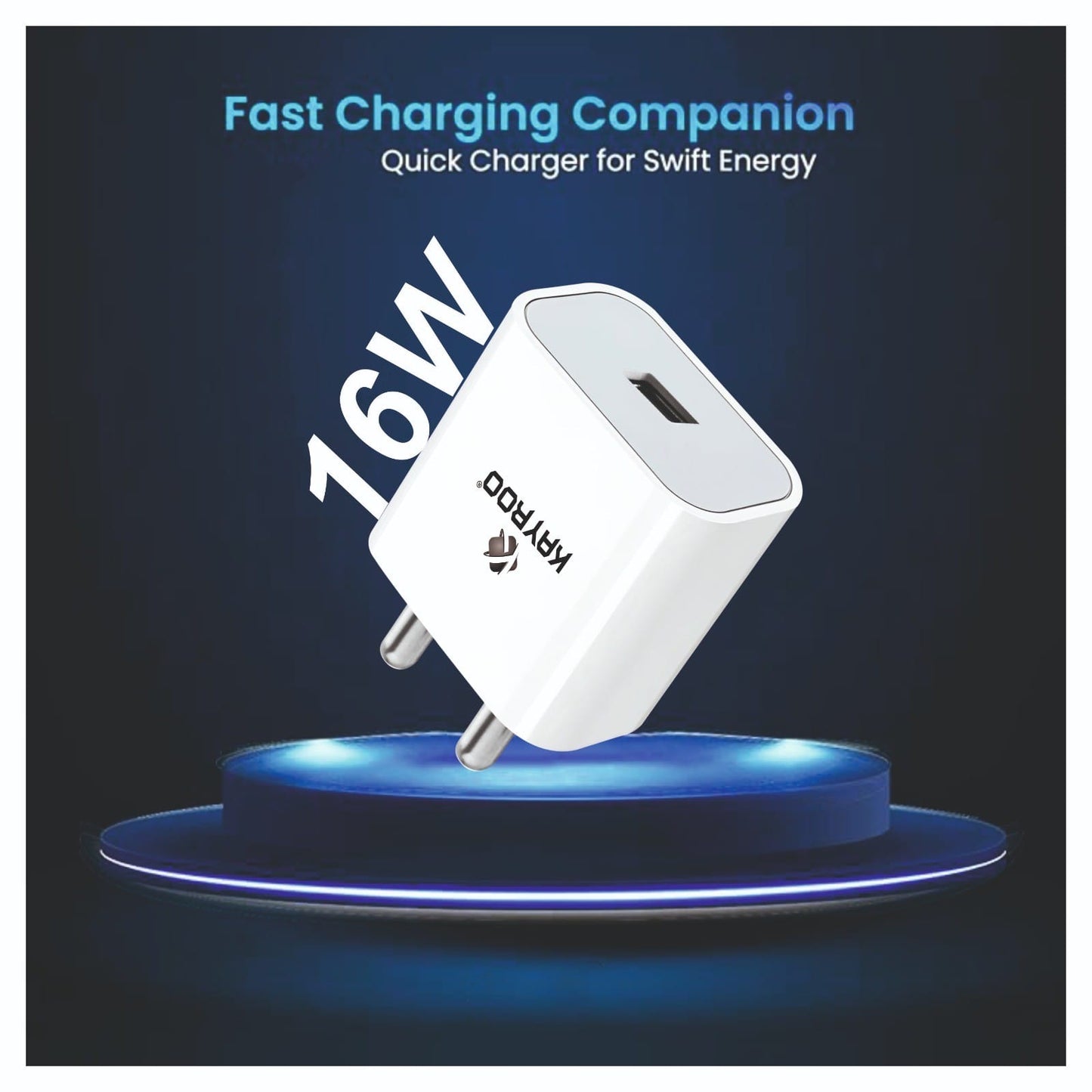 Kayroo TC-44 16W Fast Charger 3.4A Output Ultra Fast Charger for Vivo, Oppo, Samsung, Techno, Infinix, Realme,Mi, Redmi and All Smartphones