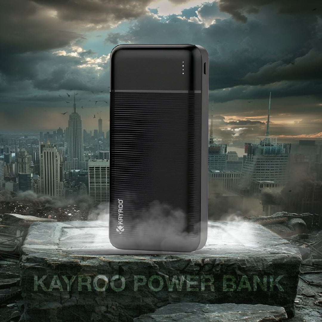 KAYROO PB-43 240000mAh 22.5W 3A Mega Powerbank, Fast Charging Technology, Dual USB+ Type-C Port, Power Delivery, Quick Charge for iPhone, Android & Other Devices, Cable Included